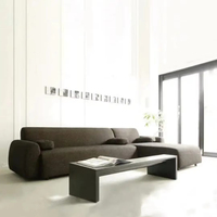 Sofá Modular Moderno de Tres Plazas Tipo L, Sofá de Lino Artístico, Sofá Ecológico de Esponja para Apartamento, Venta al Por Mayor de Fábrica, Económico