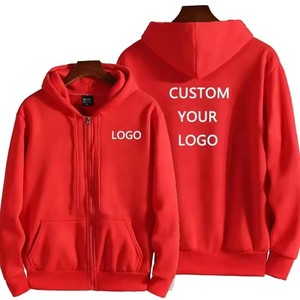 Custom Logo Embroidery Print Men <strong>Women</strong> <strong>Zipper</strong> Winter Jacket Coat Hooded Sweatshirt Long-Sleeved Pullover Solid Color <strong>Hoodie</strong> - Product Image 4