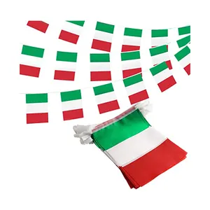 La fabbrica vende all'ingrosso bandiere nazionali di bunting banner 100D poliestere custom Italy String flags