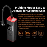 Compresseur d'air numérique portable 12V ABS pour pneus de voiture et de moto - Design compact avec sac de transport 150 PSI