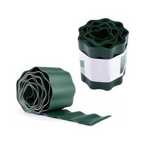 Corrugated PP Garden Edging, Green Landscape <b>Border</b> for Lawn, Flower Beds, Edging, Garden <b>Fence</b> - Product Image 1