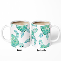 Tortue de mer tasses Fine décoratif Animal Art vin tasses artiste café Mugen cuisine maison décalcomanie ami cadeaux lait tortue verres