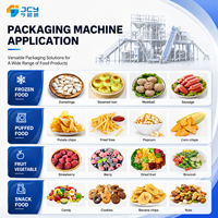 Machine d'emballage verticale VFFS entièrement automatique pour granulés de viande congelée avec peseuse multi-têtes