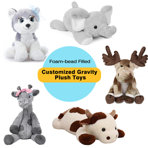 Cadeau personnalisé pour enfants Jouet en peluche animal chauffant au micro-ondes Jouet en peluche sensoriel lesté pour soulager l'anxiété des enfants - Product Image 4