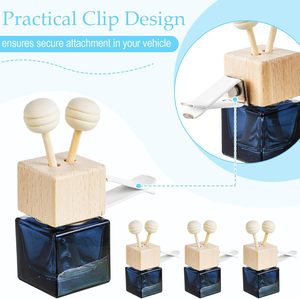 8ml Glass Car Air Freshener <strong>Vent</strong> <strong>Clip</strong> Empty Essential Oil <strong>Diffuser</strong> Bottle Auto Glass Perfume <strong>Diffuser</strong> with <strong>Vent</strong> <strong>Clip</strong> Wooden Cap - Product Image 4