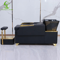 Jincheng Fashion Meuble de lavage de cheveux pour salon de beauté, économique, en promotion, avec bac en céramique inclinable
