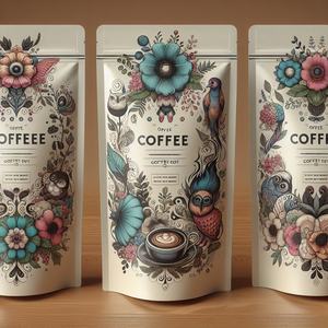 Sacs Mylar personnalisés en gros avec logo, sachets refermables en aluminium anti-odeur, pochettes verticales pour l'emballage alimentaire, du lait et des grains de café - Product Image 1