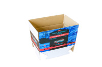 Boîte d'emballage en carton ondulé de qualité supérieure pour la logistique, avec logo imprimé en flexographie noire, boîte d'expédition