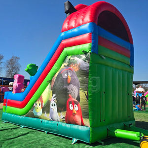 Outdoor Inflatable Water <strong>Slide</strong> with Climbing Wall and Cartoon <strong>Animal</strong> Design for Trampoline Parks PVC Material - Product Image 4