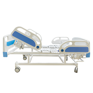 Lit d'hôpital à manivelle à deux fonctions certifié ISO pour soins à domicile Lit médical pour patients en acier ABS plastique - Product Image 6