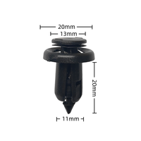 Clips de fixation de pare-chocs en nylon et plastique 91506-S9A-003 avec noyau en acier pour pare-chocs avant et arrière Honda