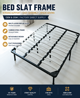 Base de lit plateforme minimaliste moderne, assemblée, pour appartement, école, chambre, avec structure d'ossature intégrée, prix marché international