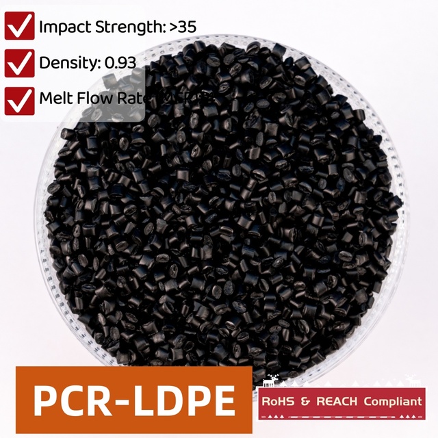 Sustainable PCR PE Pellets Low Melt Index Excellent Color Dispersion for Extrusion