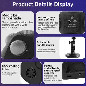 Nouveau projecteur LED 2026 en forme de pyramide pour DJ, boule magique disco, ciel étoilé, vagues océaniques, lumières de fête, laser d'ambiance de scène, flash lumineux - Product Image 4