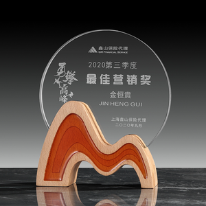 Plaques de trophées en acrylique écologiques personnalisées en gros avec impression UV <span class=keywords><strong>et</strong></span> base en bois pour cadeaux d'entreprise - Product Image 2