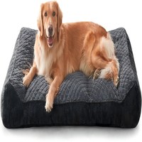 Lits orthopédiques ultra doux pour chiens et chats, très épais, offrant un soutien solide, luxueux et moderne, grand lit-canapé avec côtés en fourrure et coton
