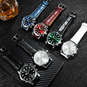 Montres à quartz en cuir PU <span class=keywords><strong>pour</strong></span> hommes, style sport, vente en gros, mode, <span class=keywords><strong>pas</strong></span> <span class=keywords><strong>cher</strong></span>, Relogio Feminino - Product Image 1