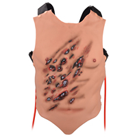 Modelo de Práctica de Heridas en el Pecho Masculino, de Silicona Médica, EZTRAIN CP.KC.0800