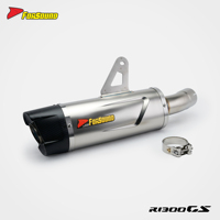 Système d'échappement slip-on en fibre de carbone 3D pour moto Forsound Factory, vente en gros, pour BMW R1250 R1300GS, avec tuyau de liaison performance
