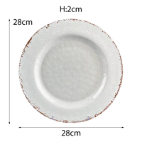 MUW Bestwares Vente en gros Ensemble de vaisselle vintage japonaise en mélamine 3 pièces Assiette Bol pour restaurant hôtel petit-déjeuner