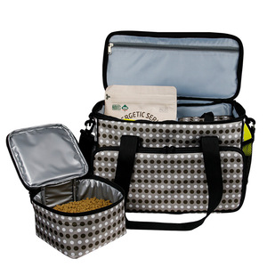 Sac de voyage pour animaux de compagnie à pois, tissu Oxford 600D, doublure en maille respirante pour chats, utilisation en voiture - Product Image 5