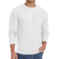 Pulls d'hiver pour hommes en maille respirante, nouveau design, coupe confortable, tissu personnalisé, séchage rapide, pull à col rond, le plus vendu