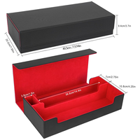 Boîte de rangement pour cartes, protège-cartes à chargement par le haut, boîte en cuir personnalisable avec logo, capacité 550+ cartes à double pochette pour le rangement de jeux