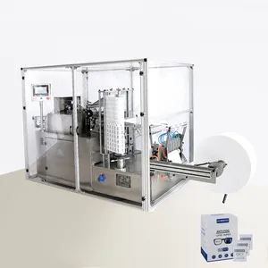 Alcohol pad machine 4 lanes with high speed for 24000-43200pcs/hour wet wipes making machine