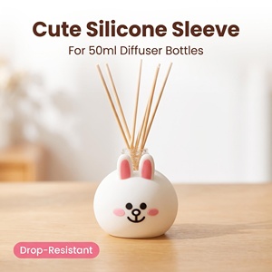 Couvre-bouteille diffuseur d'arômes en silicone personnalisé, accessoire de parfum mignon en forme d'animal, fabricant OEM ODM, couvercle en silicone pour flacon de parfum - Product Image 3