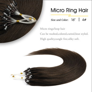 Micro Ring Hair Extensions Remy Virgin Cuticle Human Hair Fishnet <b>Tangled</b> Style 50 Strand 50g Per Pack No Glue No Heat For Salon - Product Image 4