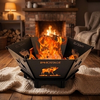 Brasero portable autoportant en métal à bois, finition thermolaquée, pour camping et jardin, fabriqué en Chine, modèle Zhongpin