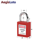 Cadenas de sécurité industriel en nylon PA66 avec anse en acier de 25 mm, étiquette personnalisée, multicolore - Anse en acier