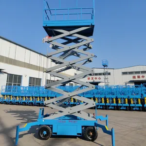 Hot Sell 2024 500kg Capacity Jueli 9m Semi Electric Hydraulic Aerial Work Platform Scissor Lift