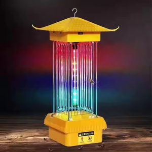 Lámpara de energía solar para matar <span class=keywords><strong>insectos</strong></span>, lámpara de control para atrapar <span class=keywords><strong>insectos</strong></span> con vibración de frecuencia impermeable para exteriores - Product Image 3