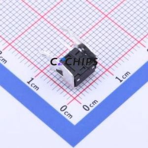 TS-1093C-A1B2-D1 Tactile Switch Bent Lead Through Hole-4P,6x6mm Single Pole Single Throw Round Button 1.8N Right Angle Insert - Product Image 2