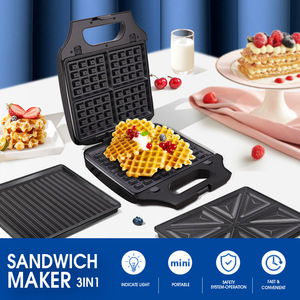 Máquina para desayunos 3 en 1 DSP, eléctrica, multifunción, para hacer gofres, sándwiches y tostadas, electrodoméstico de cocina antiadherente para el hogar. - Product Image 2