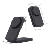 Support de charge sans fil pliable 3 en 1 avec ventilateur de refroidissement, chargeur de bureau et de voyage pour iPhone, AirPods, Apple et Samsung Watch S9