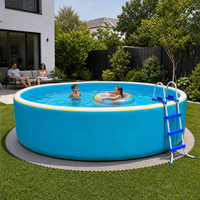 Canapé gonflable géant 16 pieds * 4 pieds, piscine hors sol en PVC, ronde, spacieuse, pour la famille, détente en plein air, pliable
