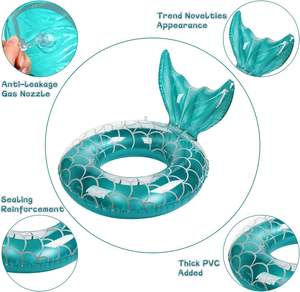 Sirène <span class=keywords><strong>piscine</strong></span> flottant fête d'été sirène anneaux de natation gonflables <span class=keywords><strong>piscine</strong></span> flotteur anneau d'eau - Product Image 5