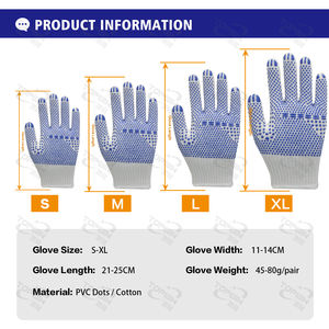 Más de 15 años Fabricante de fábrica Suministro de guantes de trabajo de protección de PVC de un solo lado Punto Blanco Construcción Agarre Guantes de algodón Seguridad - Product Image 4