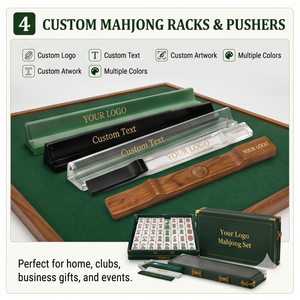 Fichas de Mahjong Personalizadas al por Mayor, OEM Disponible, Patas de Acrílico y Acero Inoxidable, Estándar de Casino, Cualquier Color y Logotipo, Envío Rápido desde China - Product Image 5