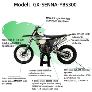 รถจักรยานยนต์เบนซิน GX-SENNA-YBS300 300 ซีซี ระบายความร้อนด้วยน้ำ 4 จังหวะ DOHC สูบเดียว PWK34 ระบบหัวฉีด 4 วาล์ว - Product Image 4