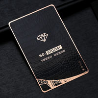 Tarjeta de visita de lujo de acero inoxidable Tarjeta de agradecimiento de negocios de metal Hoja de oro en relieve Tarjetas de visita personalizadas