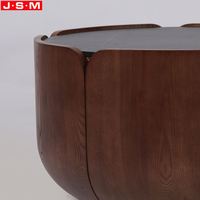 Table basse moderne de luxe Table en marbre Table basse ronde avec cadre en bois MDF Table basse en pierre pour salon