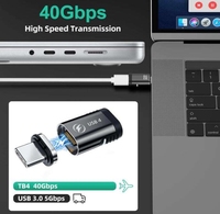 Adaptateur magnétique USB-C DC 140W 40 Gbps avec prise en charge de l'affichage vidéo 8K60Hz à 180 degrés pour ordinateur portable et Thunderbolt