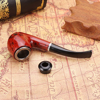Nouvelle Pipe en Résine de Bakélite à Double Usage avec Filtre Amovible et Nettoyable Pipes à Fumer Classiques Rouges pour Hommes