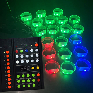 Bracelet LED en silicone Jumon à télécommande, 15 couleurs, design transparent lumineux, batterie remplaçable, durable, étanche, Ramadan - Product Image 3