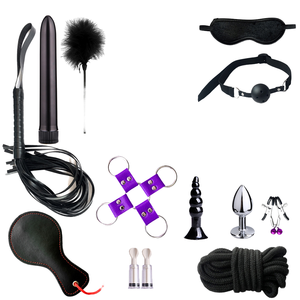 Ensemble de jouets de bondage en cuir fouetté SM pour couples, produits en cuir pour adultes - Product Image 4