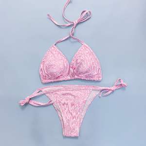 <span class=keywords><strong>Bikini</strong></span> di design costume da bagno da donna di lusso Brand costume da bagno triangolo Top con catena da donna Sexy - Product Image 6