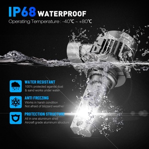 Novsight N99 Fari LED 100W Abbaglianti/<span class=keywords><strong>Anabbaglianti</strong></span> <span class=keywords><strong>H7</strong></span> 6000K IP68 Impermeabili 24000LM Plug & Play per Audi A3/A4/X5/A8 Adattamento Universale - Product Image 4